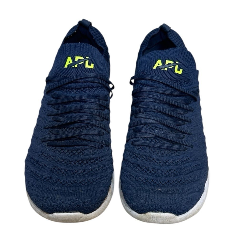 APL Men's Dark Blue and Neon Green Athletic Shoes